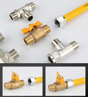 AISI304 Corrugated Gas Pipe DN20 Fine Copper Brass Connectors