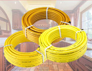 PVC Plastic Coated Copper Gas Pipe , SS304  yellow plastic pipe