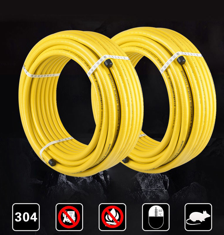 DN15 Cooker Gas Hose , Flexible Stainless Steel Gas Pipe 50 Years Warranty