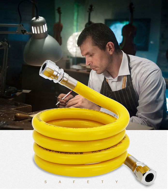 DN13 Water Heater Gas Hose , SS304 Yellow Pvc Gas Pipe corrugated