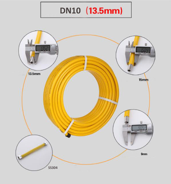 DN10 Gas Hose For Commercial Kitchen Rohs Certified  High Pressure Resistant